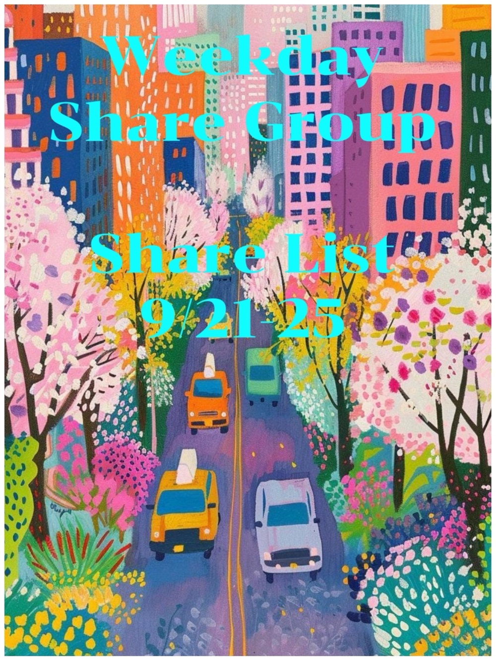 🌈Share With Color Weekday Share List 9/21-25🌈 - Picture 1 of 1